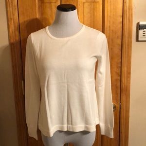 Calvin Klein cream scoop neck knit sweater